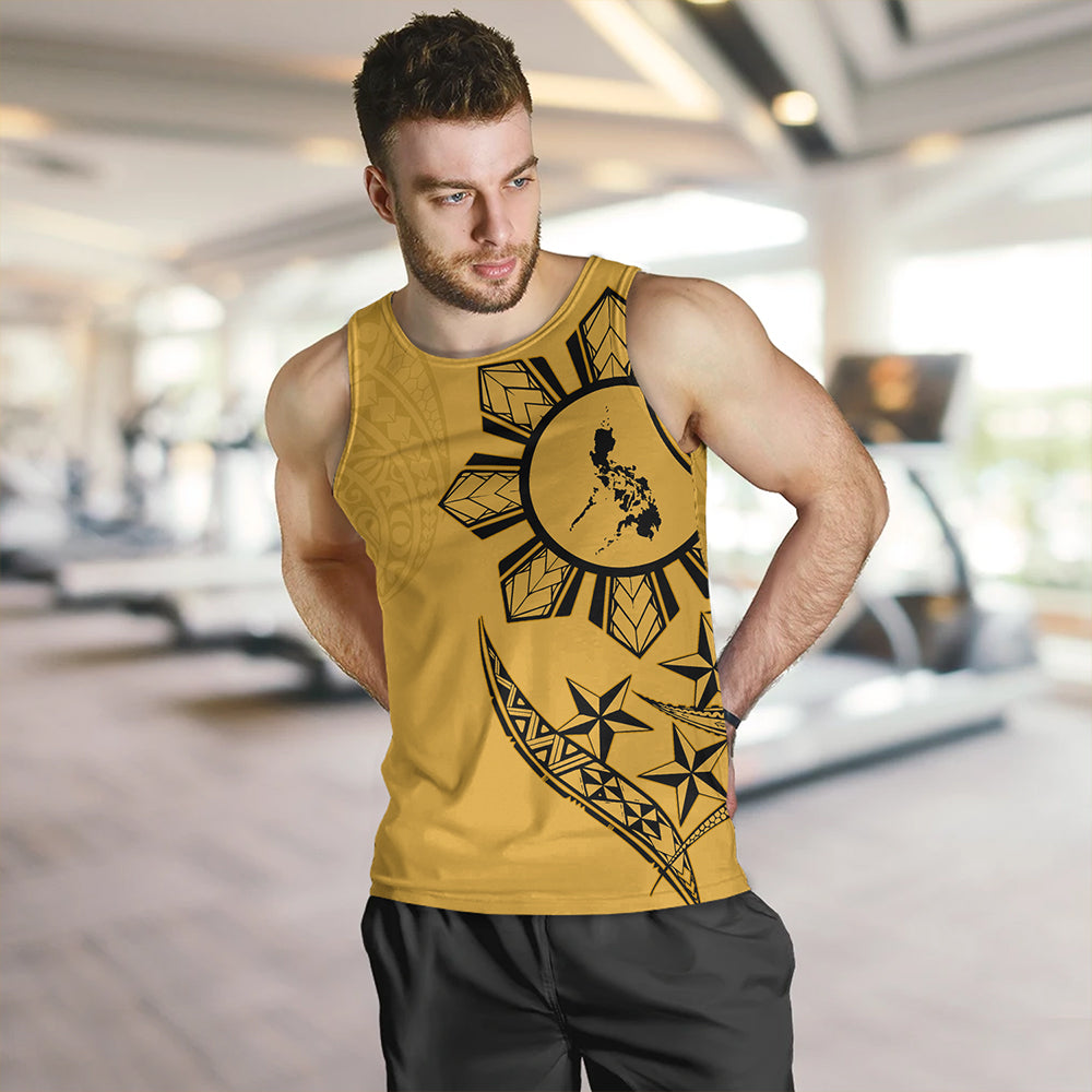 Philippines Tank Top Tribal Sun In My Heart Gold Style