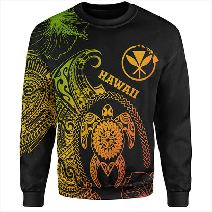 Hawaii Sweatshirt Hawaii Turtle Kanaka Reggae