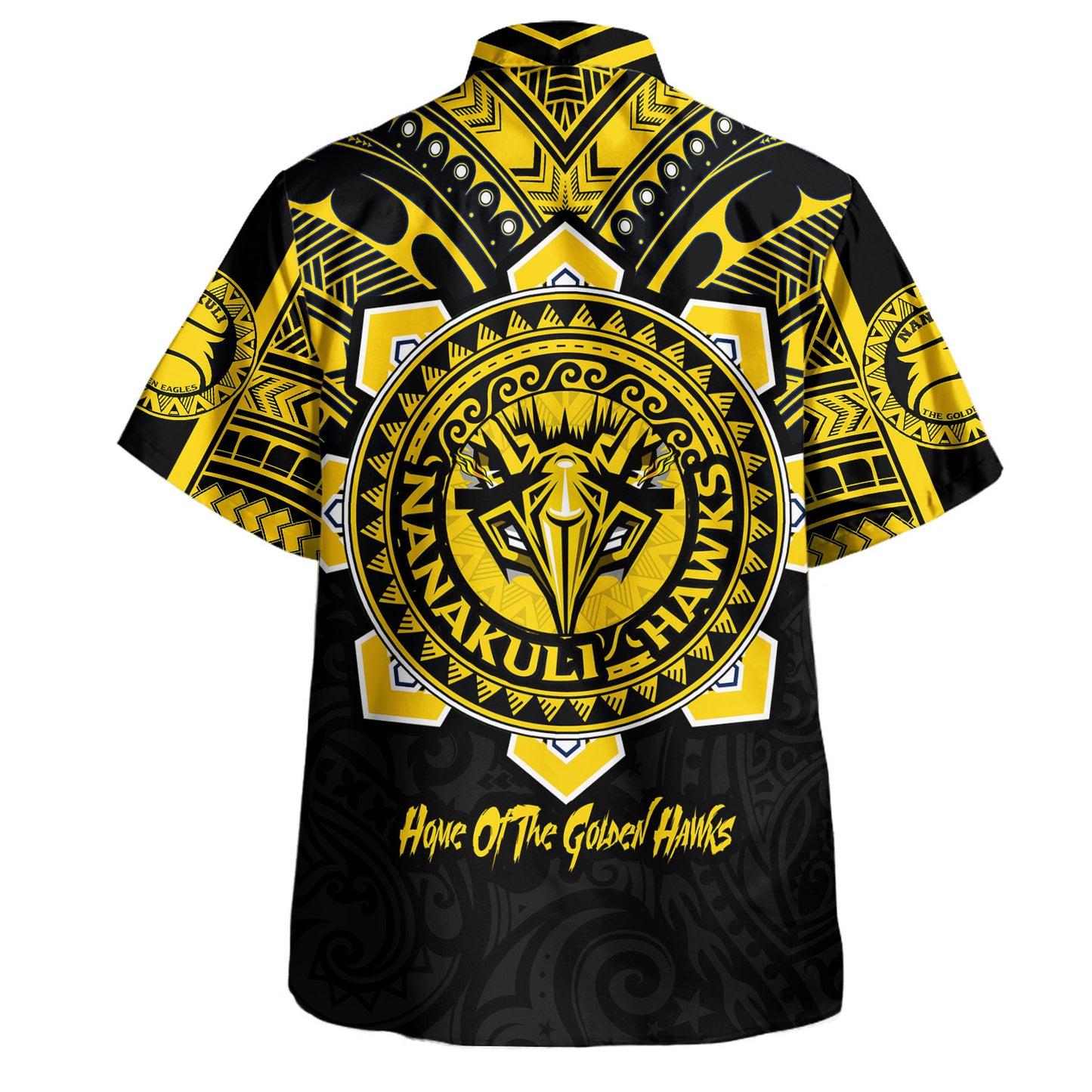 Hawaii Hawaiian Shirt Custom Nanakuli High & Intermediate School Home Of Golden Hawks Tribal Style