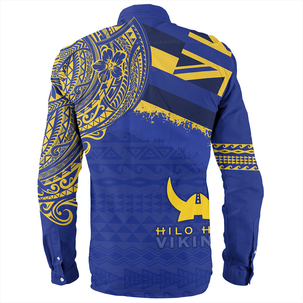 Hawaii Long Sleeve Shirt Hilo High School With Crest Style