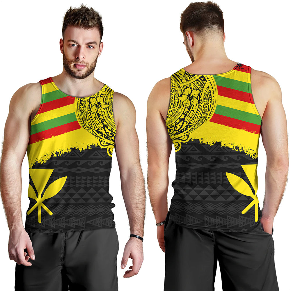 Kanaka Maoli Tank Top Polynesian Flag With Coat Of Arms
