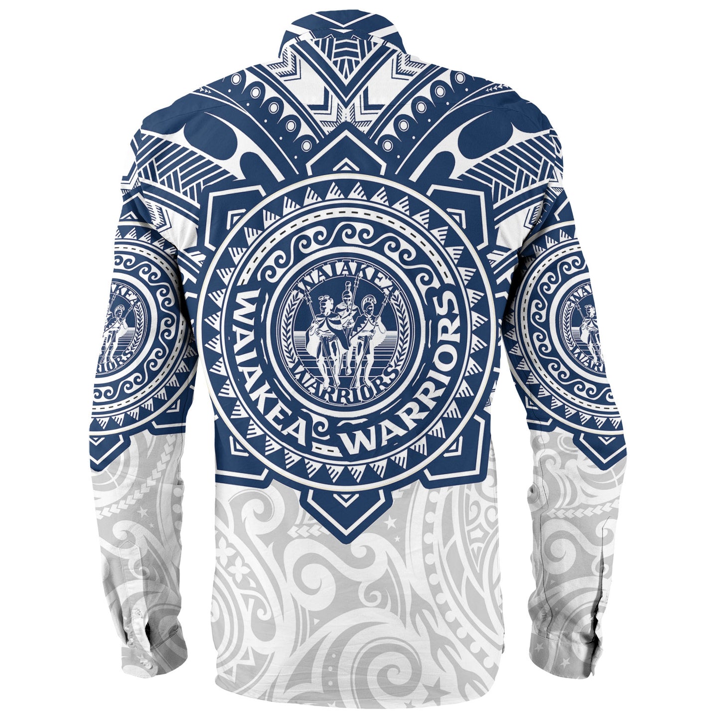 Hawaii Long Sleeve Shirt Custom Waiakea High School Super Waiakea Warriors Tribal Style