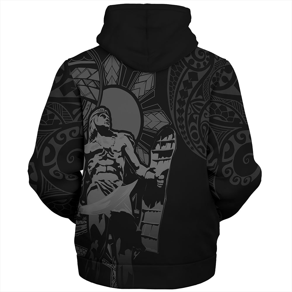Philippines Sherpa Hoodie Lapu Lapu Sun Tribal In My Heart