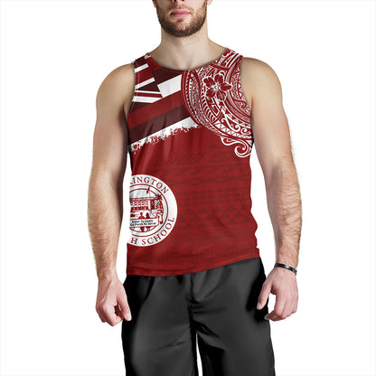 Hawaii Tank Top Farrington High School Flag With Crest Style