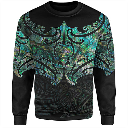 New Zealand Sweatshirt Maori Papua Shell Pattern