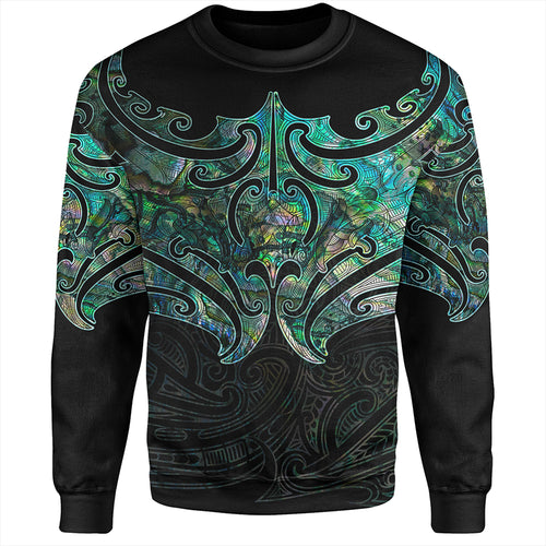 New Zealand Sweatshirt Maori Papua Shell Pattern