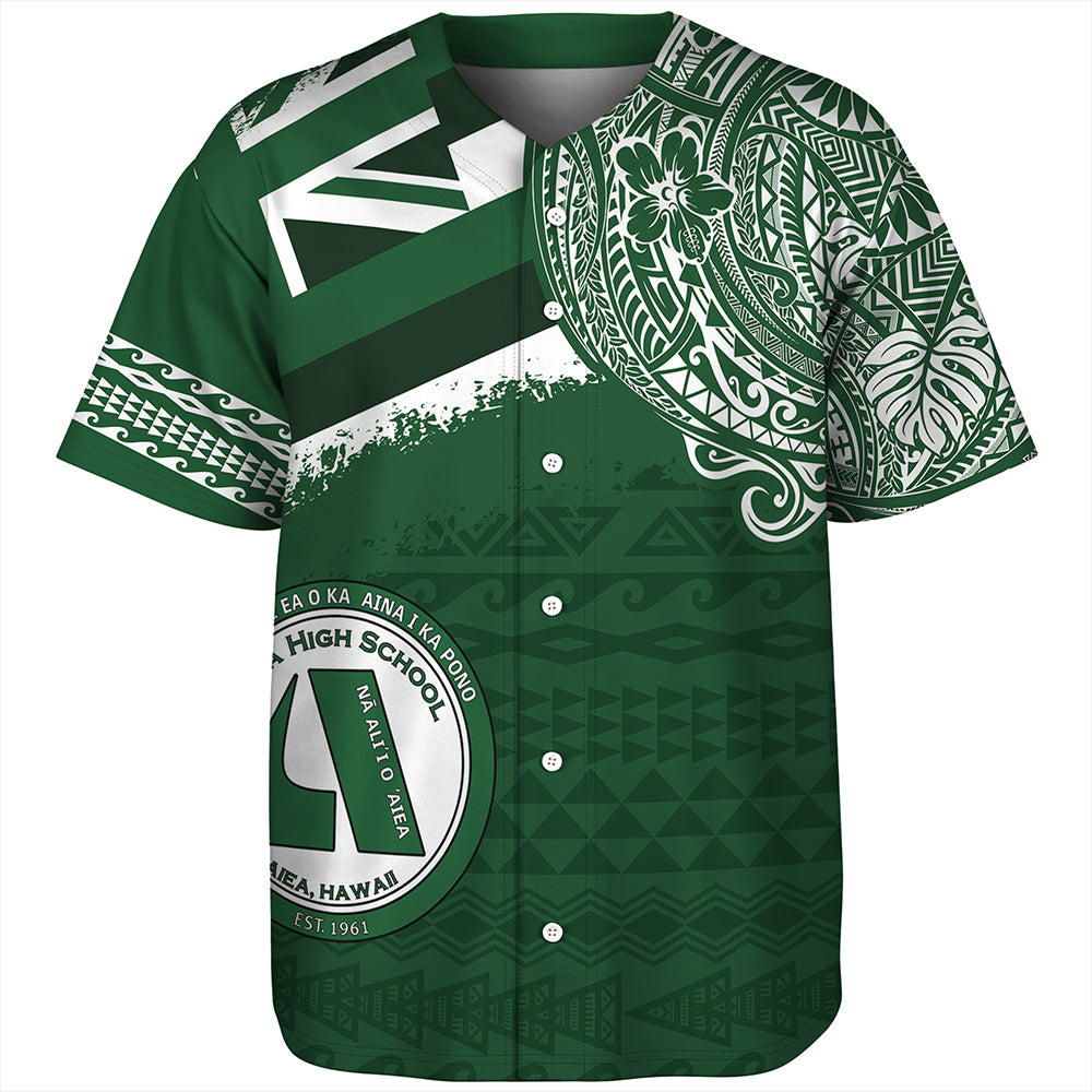 Hawaii Baseball Shirt Aiea High School Flag With Crest Style