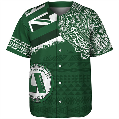 Hawaii Baseball Shirt Aiea High School Flag With Crest Style