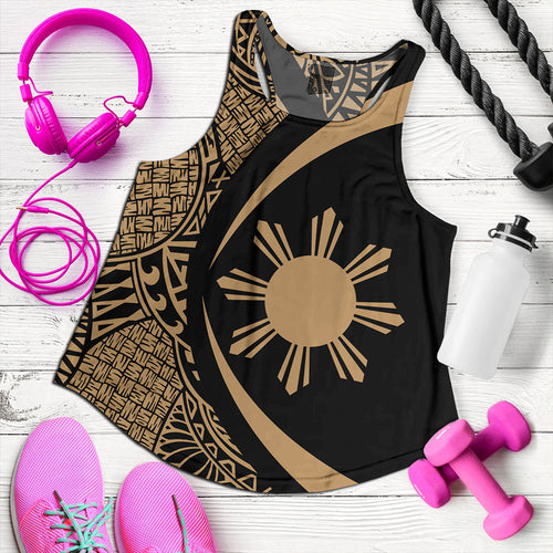 Philippines Women Tank Coat Of Arm Lauhala Gold Circle