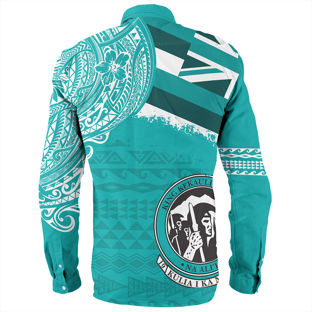 Hawaii Long Sleeve Shirt King Kekaulike High School With Crest Style