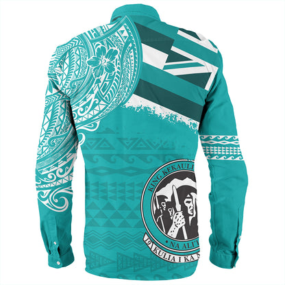 Hawaii Long Sleeve Shirt King Kekaulike High School With Crest Style