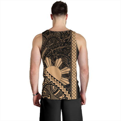 Philippines Tank Top Tribal Polynesian Sun Gold