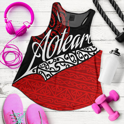 New Zealand Women Tank Aotearoa Maori Flag Puhoro Pattern