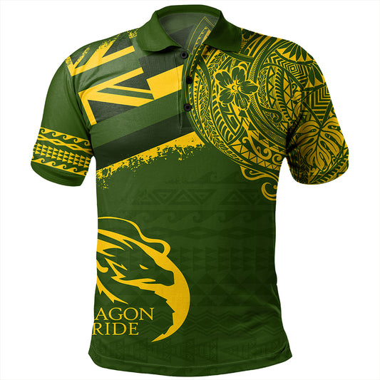 Hawaii Polo Shirt Honoka'a High And Intermediate School With Crest Style