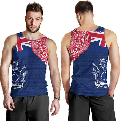 Cook Islands Tank Top Polynesian Flag With Coat Of Arms