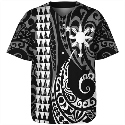 The Philippines Baseball Shirt Sun White Kakau Style