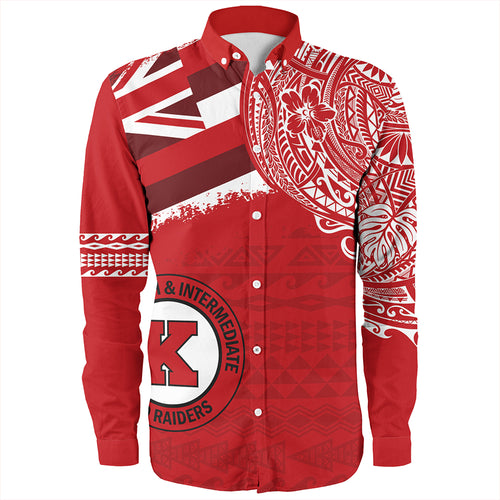 Hawaii Long Sleeve Shirt Kahuku High And Intermediate School With Crest Style