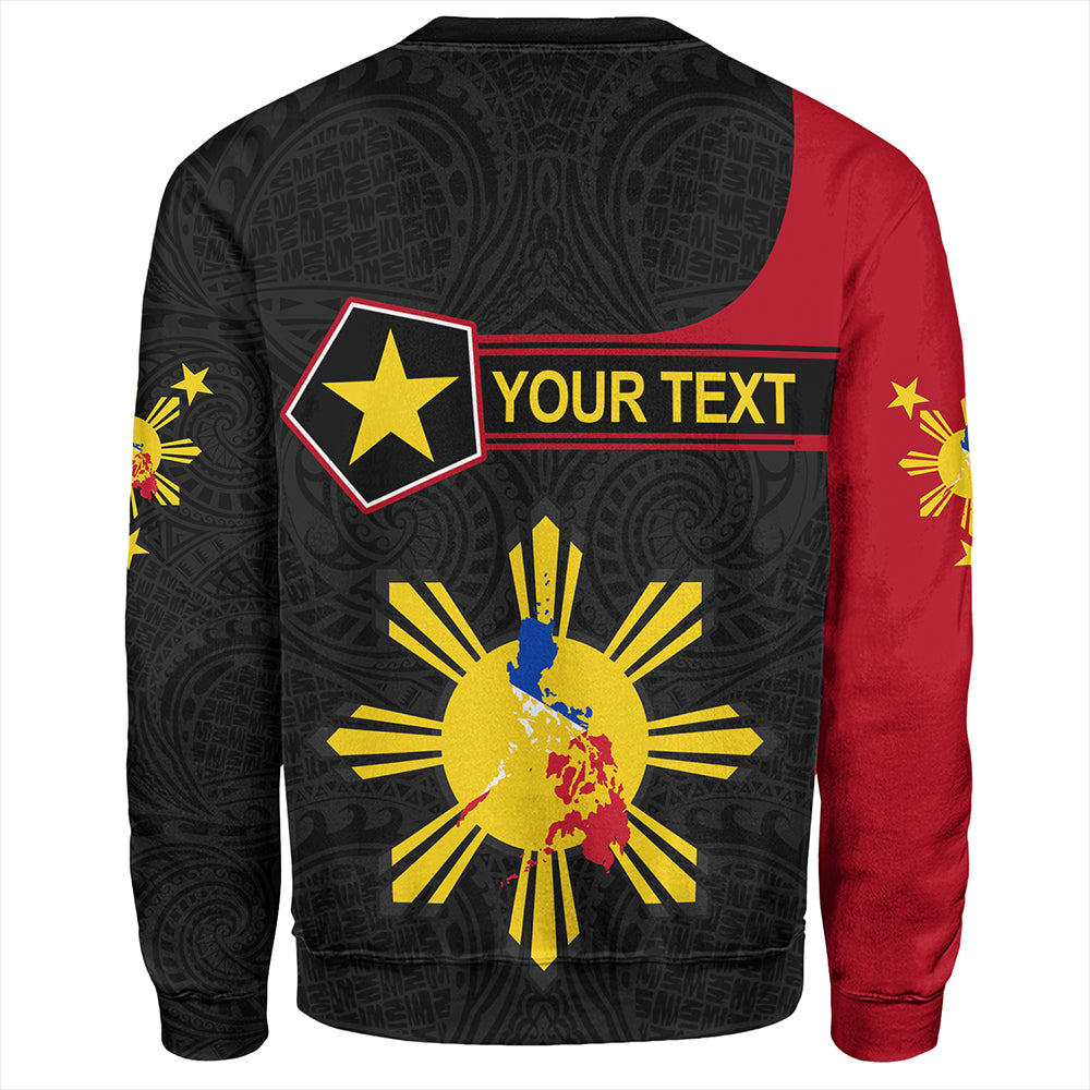 Philippines Sweatshirt Custom Polynesian Filipino Simple Style