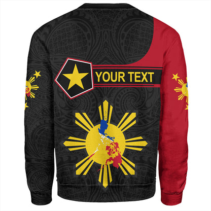 Philippines Sweatshirt Custom Polynesian Filipino Simple Style