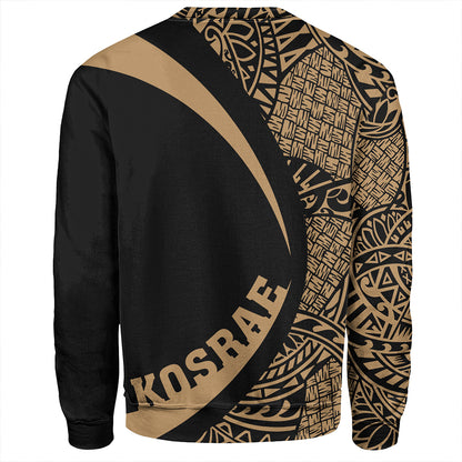 Kosrae Sweatshirt Coat Of Arm Lauhala Gold Circle