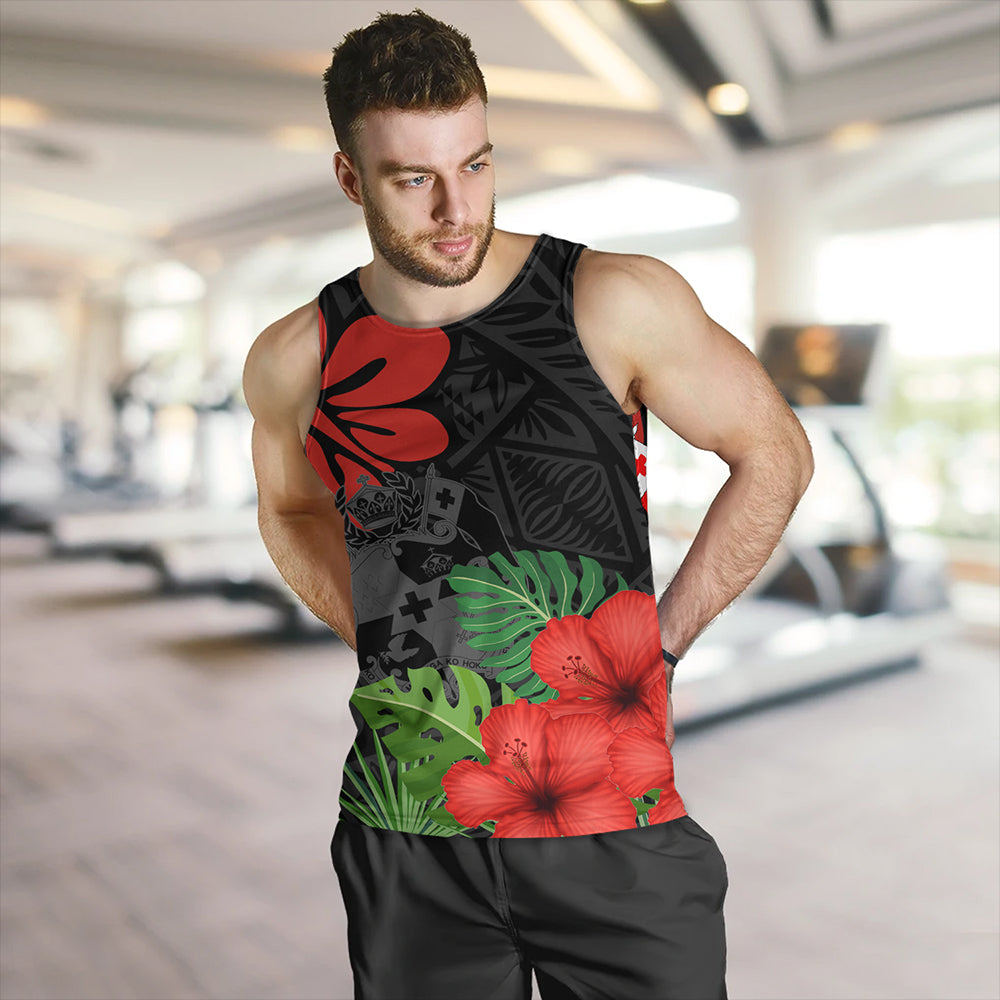 Tonga Tank Top Tonga Coat Of Arms Polynesian Hibiscus