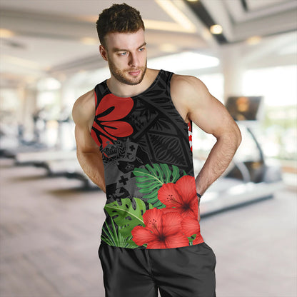 Tonga Tank Top Tonga Coat Of Arms Polynesian Hibiscus