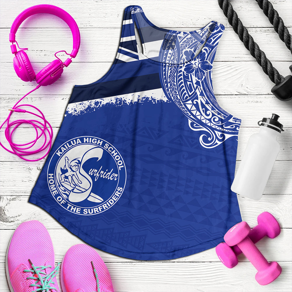 Hawaii Women Tank Kailua High School With Crest Style