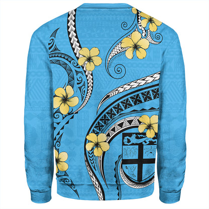 Fiji Sweatshirt Fiji Bula Style Plumeria Flower