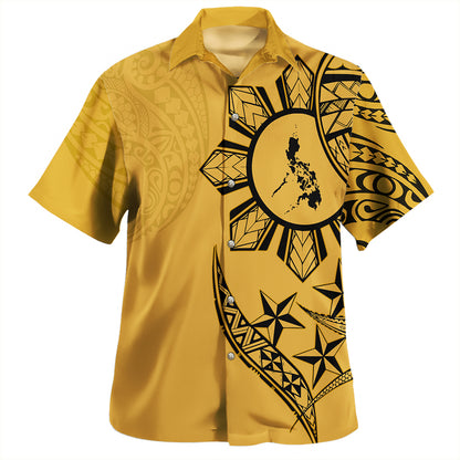 Philippines Hawaiian Shirt Tribal Sun In My Heart Red Style