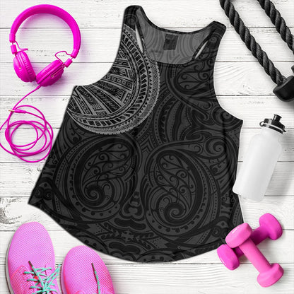 Samoa Tribal Maori Tattoo Roman Reigns Women Tank Gray