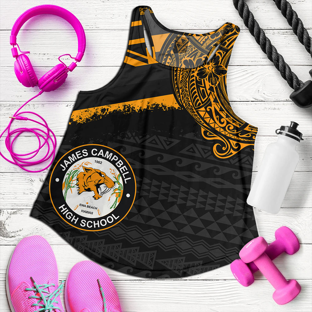Hawaii Women Tank James Campbell High School Flag With Crest Style