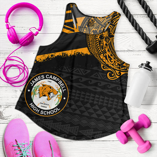 Hawaii Women Tank James Campbell High School Flag With Crest Style