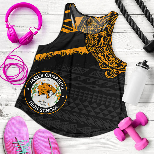 Hawaii Women Tank James Campbell High School Flag With Crest Style