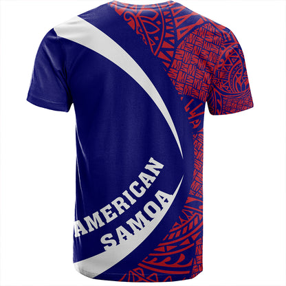 Samoa T-Shirt American Samoa Coat Of Arm Lauhala Circle