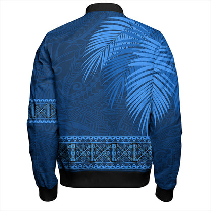 Samoa Bomber Jacket Masi Dobby Fabric Leaves