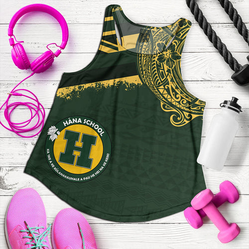 Hawaii Women Tank Hana High And Elementary School With Crest Style