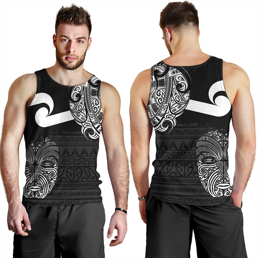 New Zealand Tank Top Tino Rangatiratanga Maori Mask Black