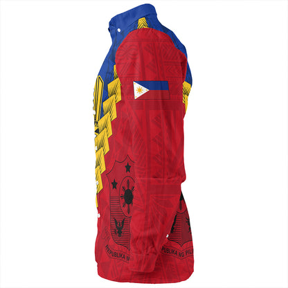 Philippines Long Sleeve Shirt Philippines Sun Polynesian With Flag