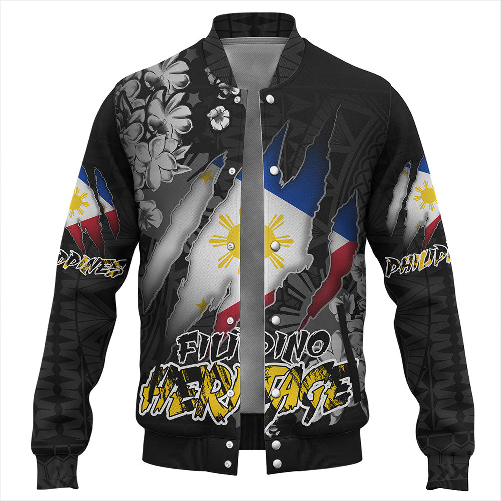 Philippines Custom Baseball Jacket Filipino Heritage Blood Inside Me