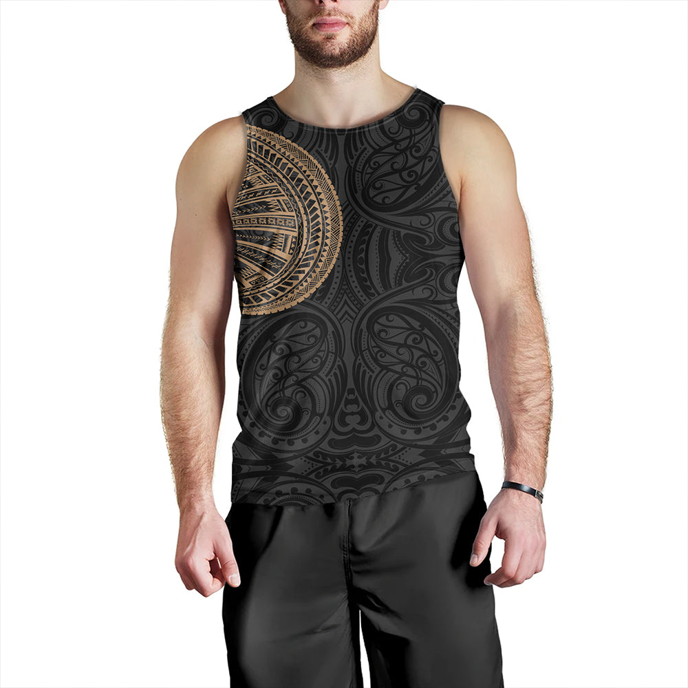 Samoa Tribal Maori Tattoo Roman Reigns Tank Top Gold