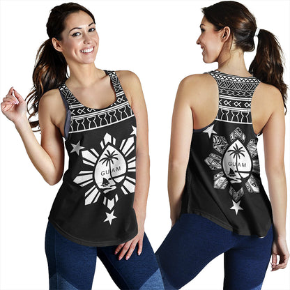 Guam Seal With Philippines Sun Women Tank Tribal Island