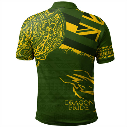Hawaii Polo Shirt Honoka'a High And Intermediate School With Crest Style