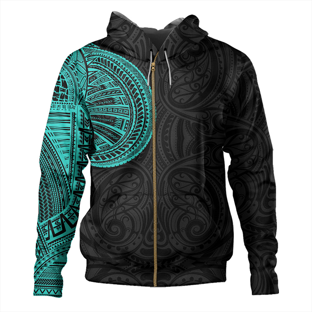 Samoa Tribal Maori Tattoo Roman Reigns Hoodie Turquoise