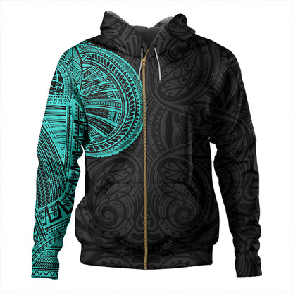 Samoa Tribal Maori Tattoo Roman Reigns Hoodie Turquoise