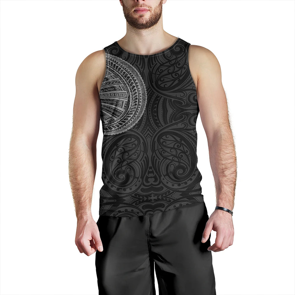 Samoa Tribal Maori Tattoo Roman Reigns Tank Top Gray