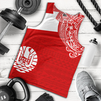 Polynesian Tank Top Tahiti Flag With Coat Of Arms