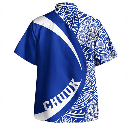 Chuuk Hawaiian Shirt Coat Of Arm Lauhala Circle