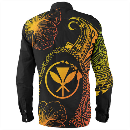 Hawaii Long Sleeve Shirt Hawaii Turtle Kanaka Reggae