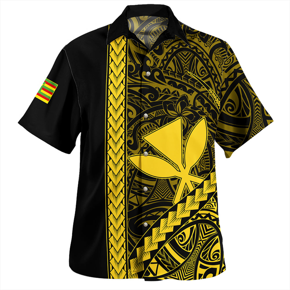 Hawaii Hawaiian Shirt Tribal Polynesian Kanaka Maoli Yellow