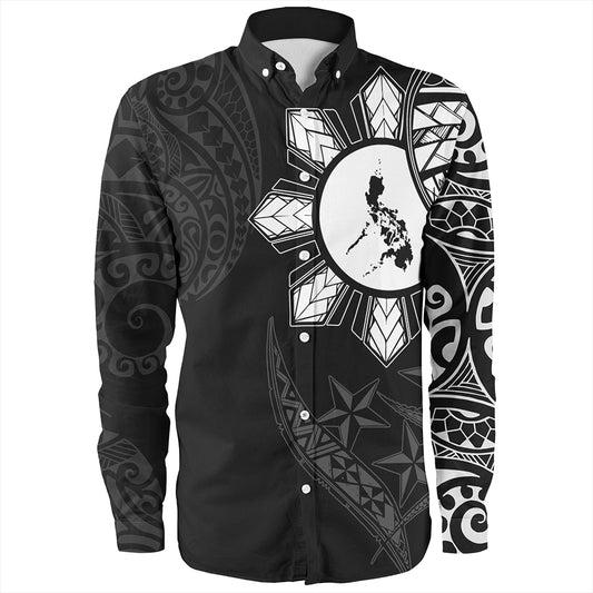 Philippines Long Sleeve Shirt Tribal Sun In My Heart
